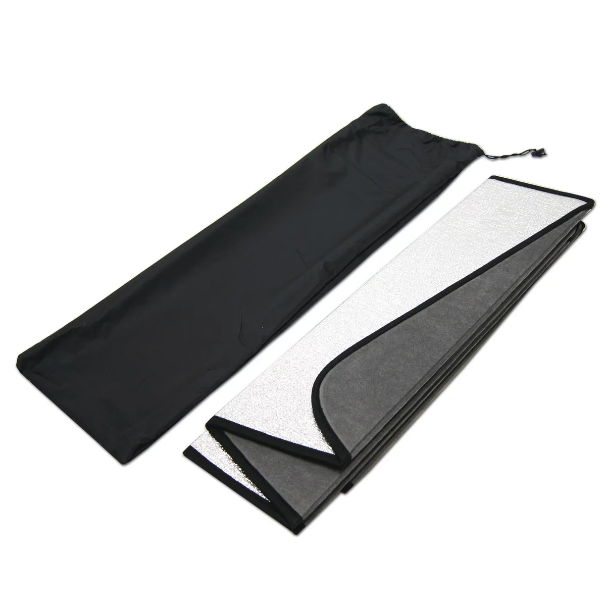 Tuningpros SS-607 Custom Fit Silver and Grey Windshield Sun Shade Protector; Sunshade Visor For 2004-2010 Toyota Sienna (XL20) - 1 pcs Set SunShade Toyota Sienna 04 05 06 07 08 09 10