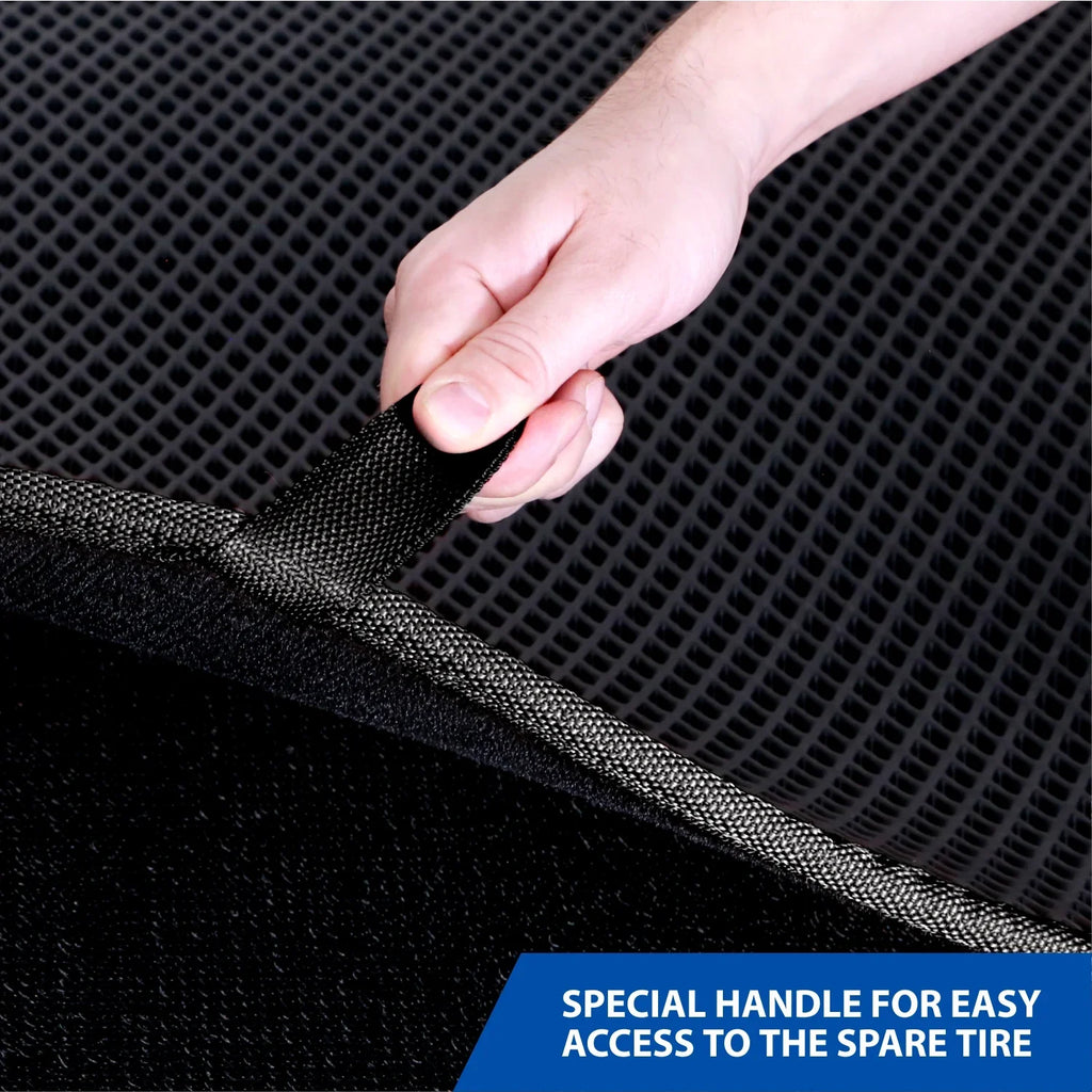 Goodyear Custom Fit Cargo Mat Liner for Jeep Wrangler 2019-2024 - Heavy Duty Trunk Liner, Dimond Shape, Luggage with Fluid Liquid & Dirt Trapping Technology - Anti-Slip Cargo Liner - GY004562