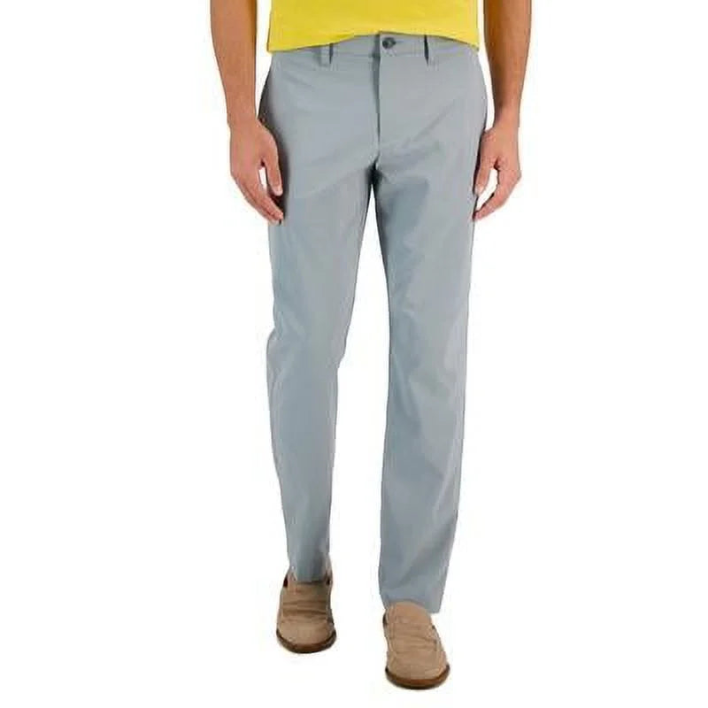 PERRY ELLIS PORTFOLIO Men's Slim-Fit Solid Tech Pants Monument Grey 31 x 32