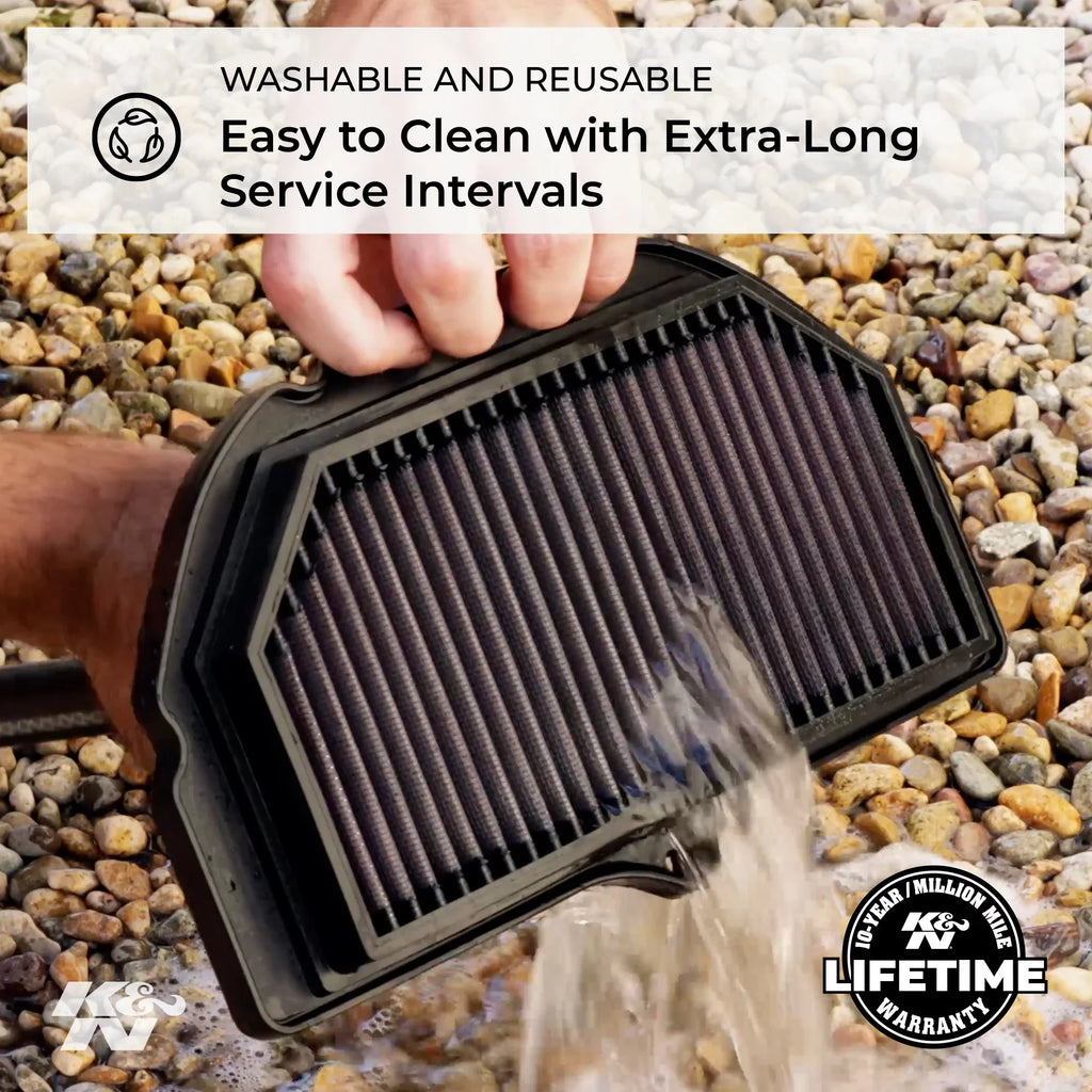 K&N Engine Air Filter: High Capability Premium, Powersport Air Filter: 2010-2019 CAN-AM (Ryker, 600 ACE, 900 ACE, Rally Edition, Spyder, RS SM5, RS-S SE5, RS-S SM5, and other select models) CM-9910
