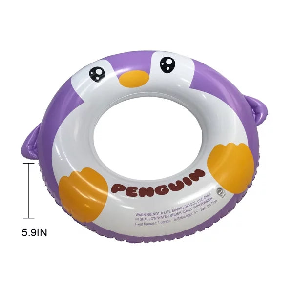 Yejaeka Kids 3 Penguin Print Swim Ring + 1 Large Capacity Gun