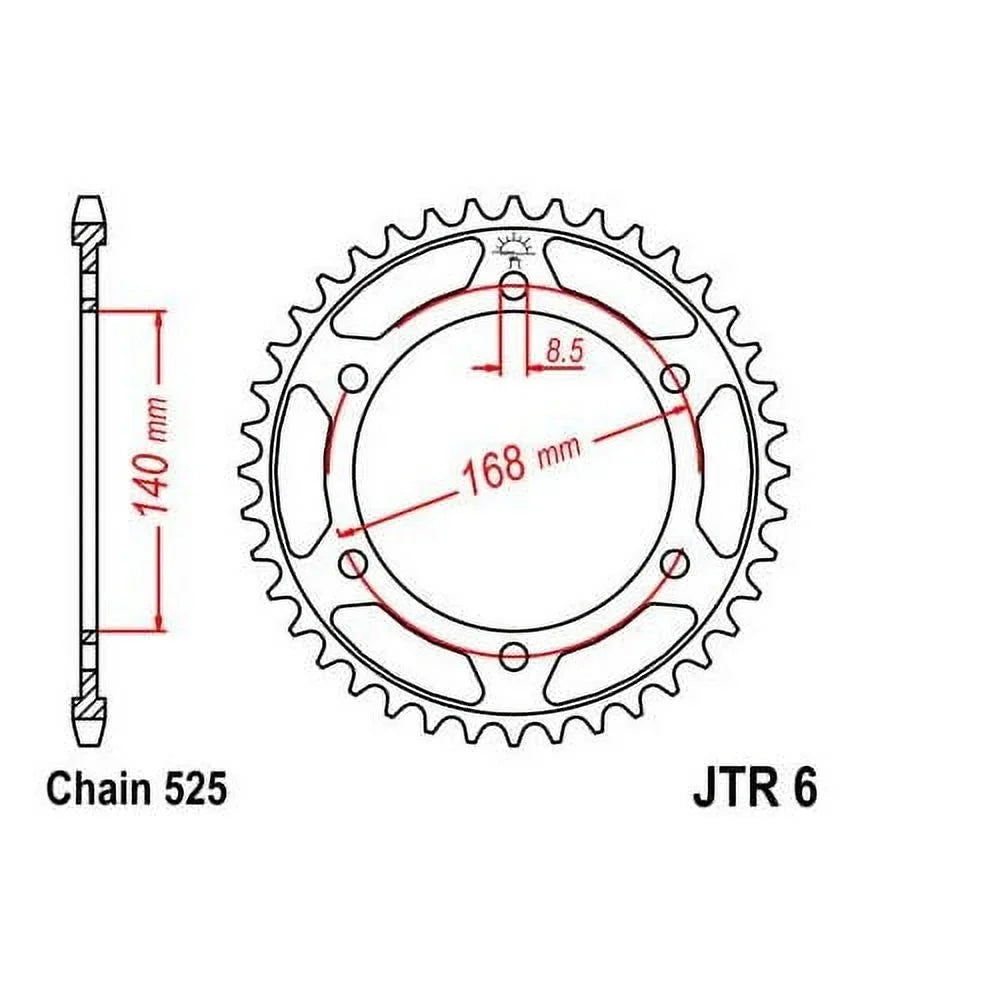 JT Steel Rear Sprocket 42T for Street BMW F800 GS 2008-2013