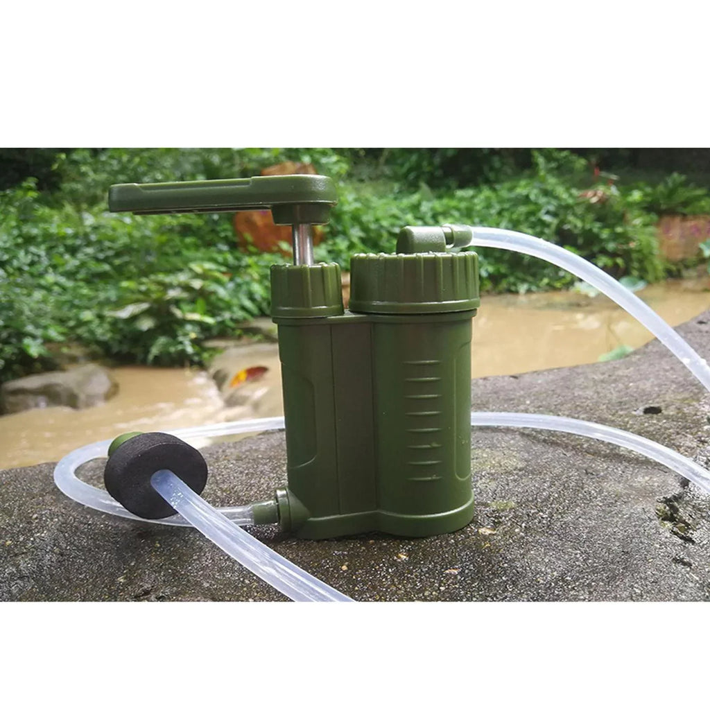 Portable Fluid Filter, Personal Camping Fluid with Internal Carbon and Filter Assembly, Fiber Membrane