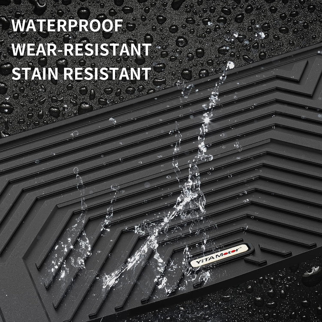 Ledkingdomus Floor Mats 3D Cargo Liner for 2019-2023 Toyota RAV4 Rear Trunk Rubber All Season TPE Black