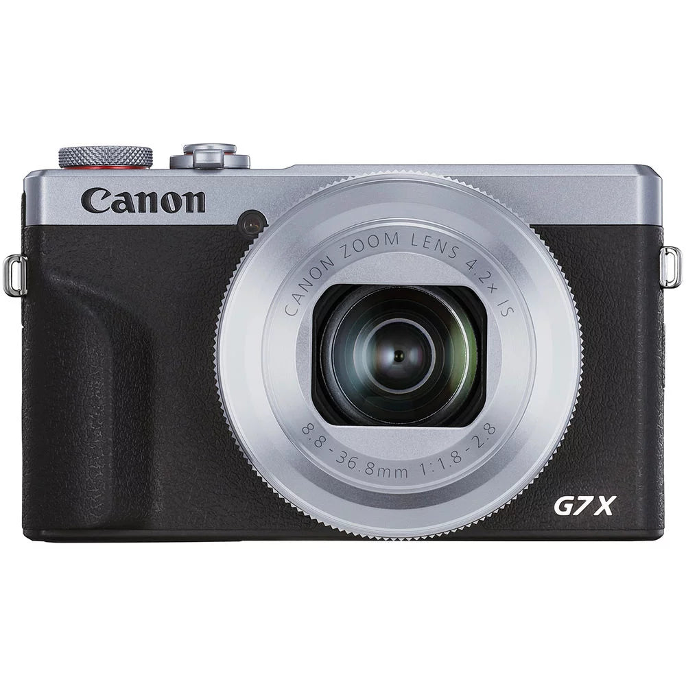 PowerShot G7 X Mark III Digital Camera (Silver) + Extra Battery +Tripod + Case -64GB Kit