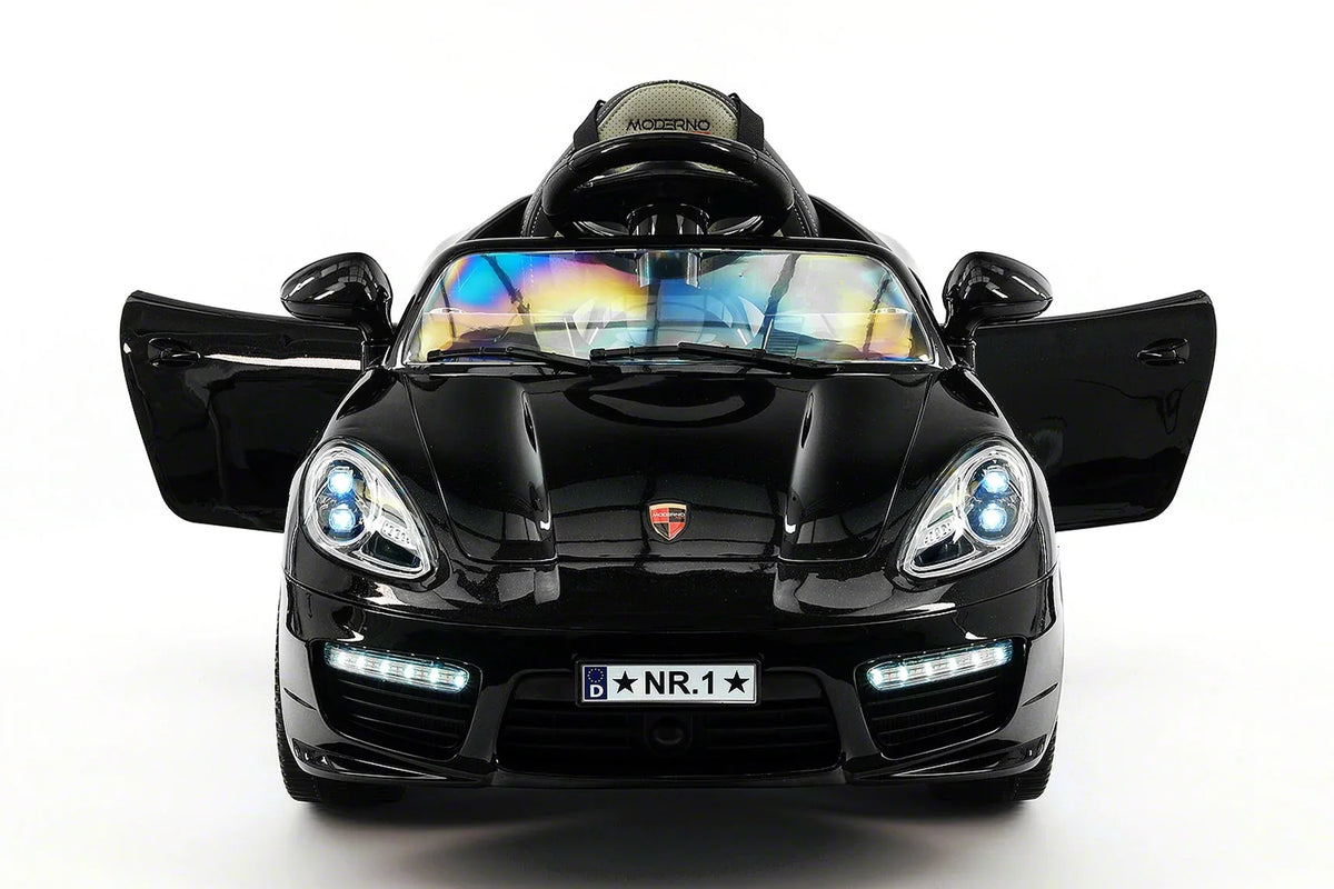 Kiddie Roadster 12V Kids Voltage-driven Ride-On Car with R/C Parental Remote | Black Metallic