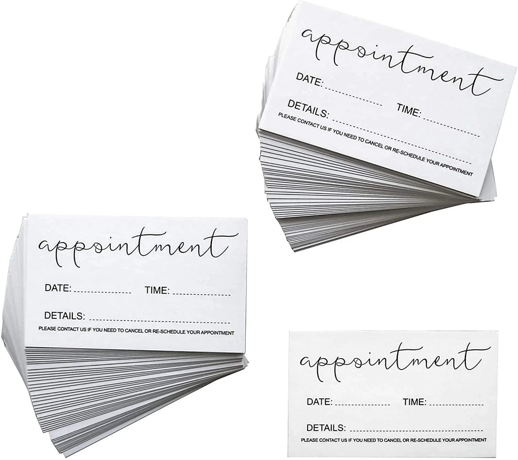 RXBC2011 Appointment Reminder Cards (Pack of 100) for Beauty Makeup Hair Nail Salon Barber Shop Restaurants Therapist Pack of 100