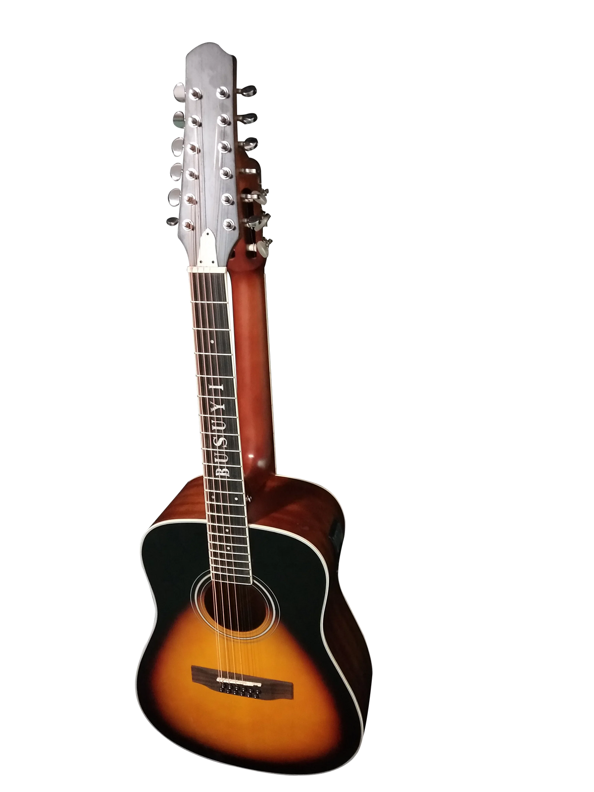 12/6 Strings Acoustic Double Neck; Double Sided Busuyi Guitar 2021 PT Sunset