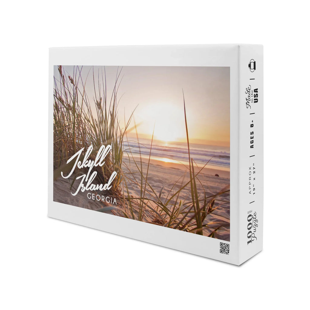 Jekyll Island, Georgia, Beach Sunset (1000 Piece Puzzle, Size 19x27, Challenging Jigsaw Puzzle for Adults and Family, Made in USA)