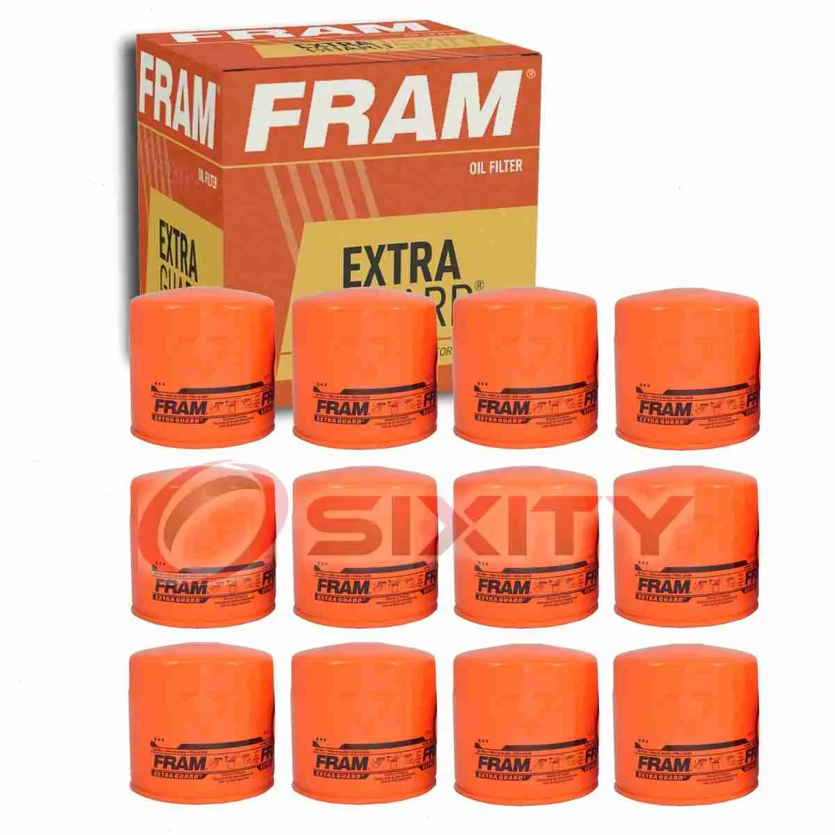 12 pc FRAM PH8994 Extra Guard Engine Oil Filters for 68197867AB FF1279 P551833 W56022 WF10112 Oil Change Lubricant Filters Fits select: 1998-2005 VOLKSWAGEN PASSAT; 2000-2002 AUDI S4