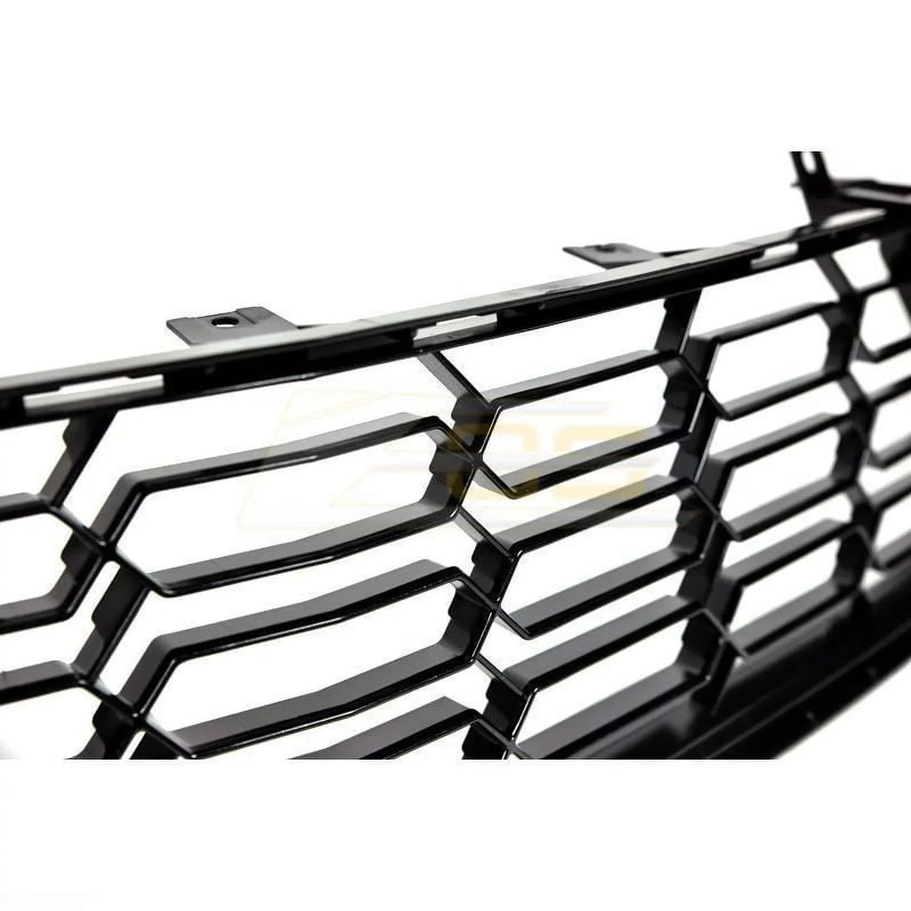 Extreme Online Store Replacement for 2014-2019 Chevrolet Corvette C7 All Models | GM Factory Z06 Style Painted Carbon Flash Metallic Front Bumper Lower Grille Cover (with Front Camera Bracket)