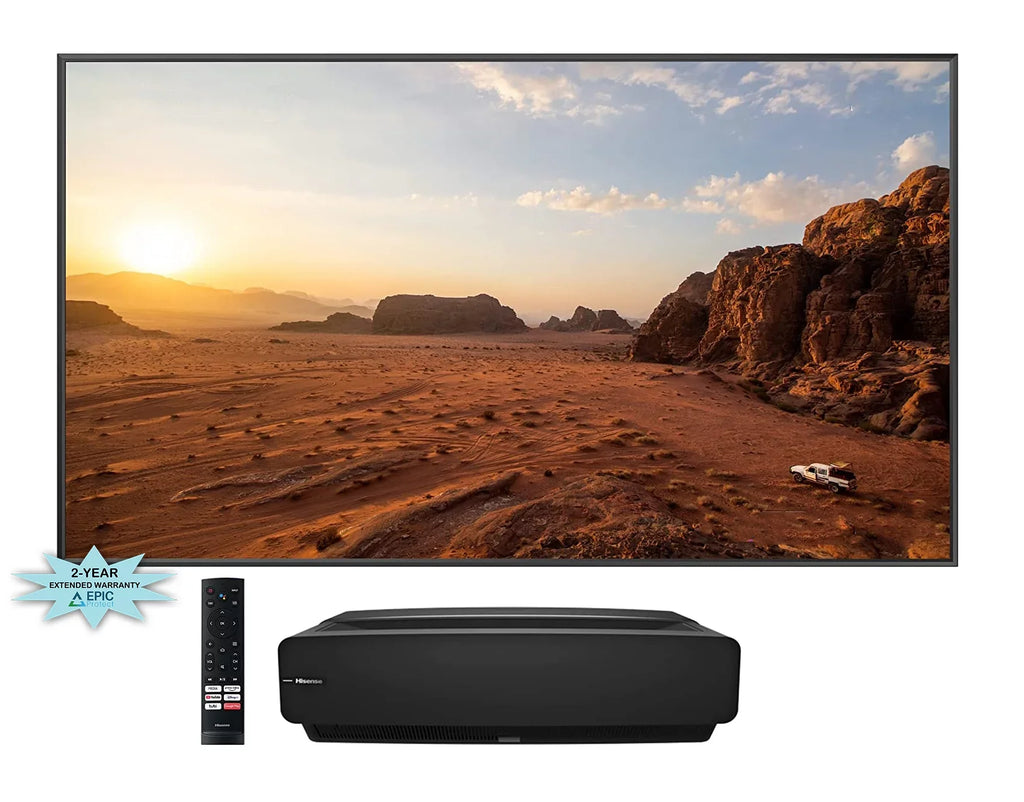 Hisense 100L5G 4K Ultra Short Throw Laser TV with 100-inch ALR Display Android TV with Additional 2 Year Coverage by Epic Protect (2022)