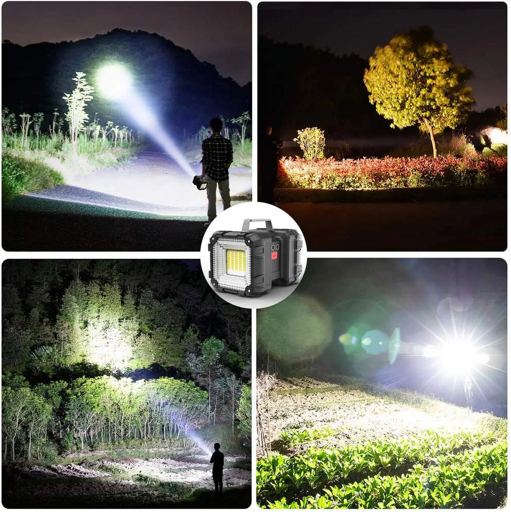 AlpsWolf Rechargeable Flashlight; LED Spotlight Flashlight 15000 Capacity 4000LM 20h Ultra-Long Standby Ultra Bright Flashlight Streamproof with USB Output as a Power Bank for Camping Accessories W845