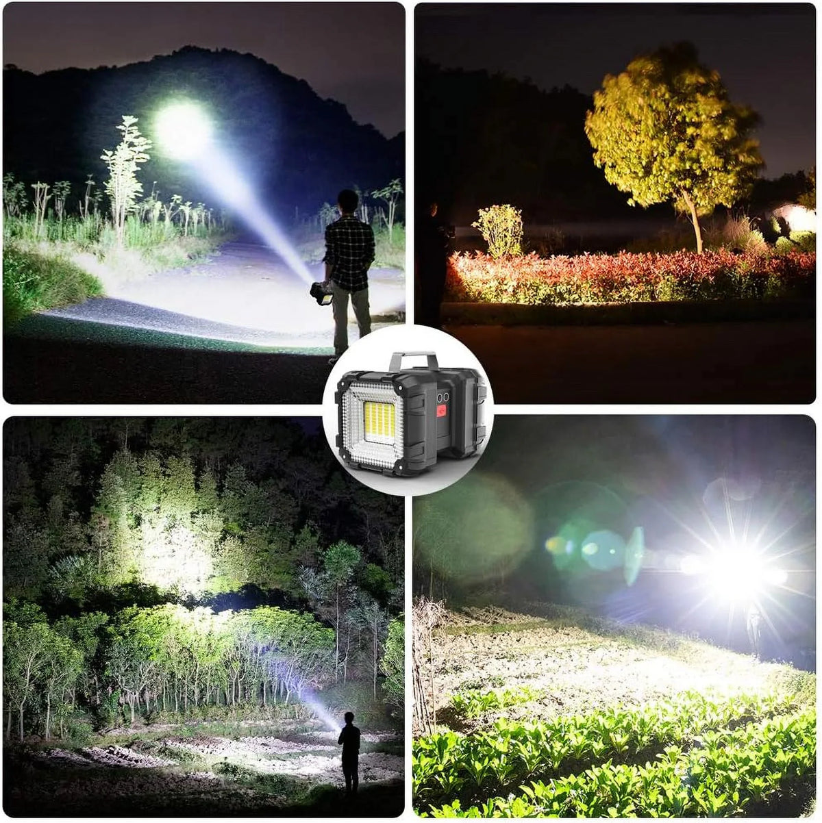 AlpsWolf Rechargeable Flashlight; LED Spotlight Flashlight 15000 Capacity 4000LM 20h Ultra-Long Standby Ultra Bright Flashlight Streamproof with USB Output as a Power Bank for Camping Accessories W845