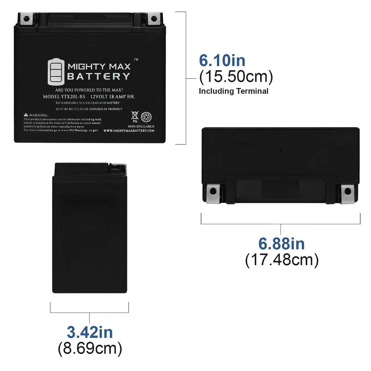 YTX20L-BS Battery for Kawasaki Jet Ski JH1100 ZXi + 12V 4Amp Charger