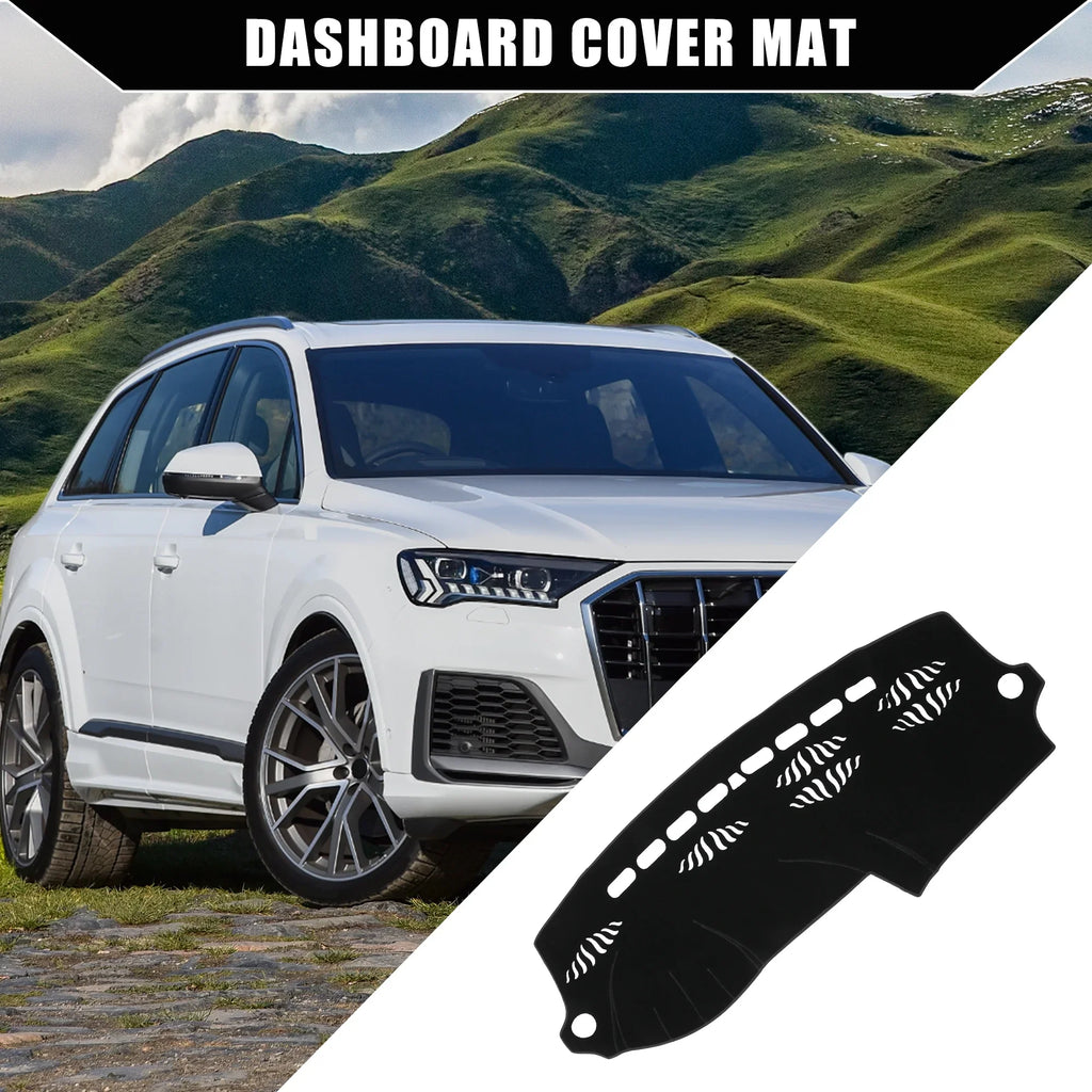 Unique Bargains Dash Cover for Audi Q7 2007-2015 Center Console Dashboard Cover Non-Slip Polyester Black 1 Pcs