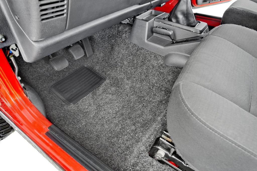 BedRug by RealTruck Front 3Pc Floorr Kit (w/o Center Console)-Heat Shields Compatible with select: 1997-2005 Jeep Wrangler / TJ, 2006 Jeep Wrangler / TJ X
