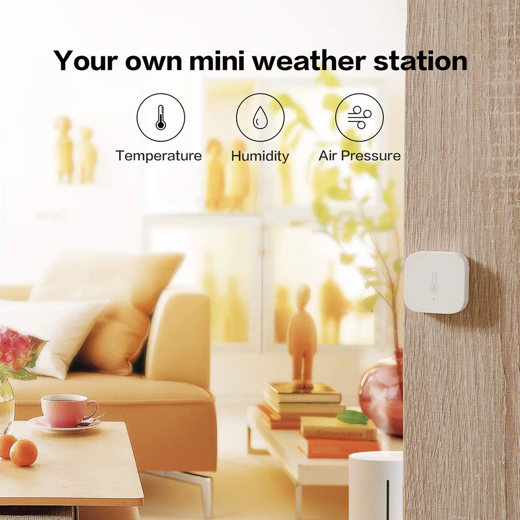Temperature Sensor Smart Aqara Humidity Sensor for Remote Monitoring and Home Automation REQUIRES AQARA HUB Compatible with HomeKit