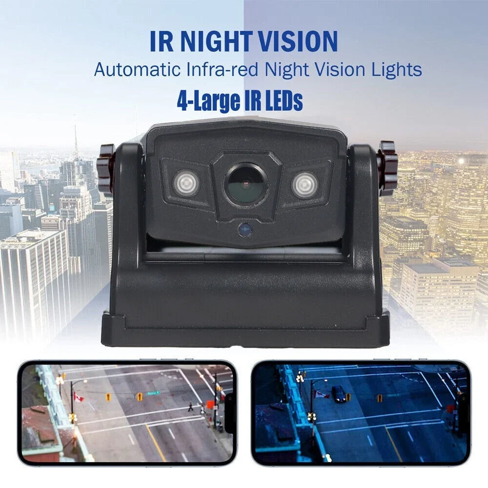 JLLOM Magnetic WiFi Wireless Backup Camera; Front/Rear View Camera 9600mAh Battery