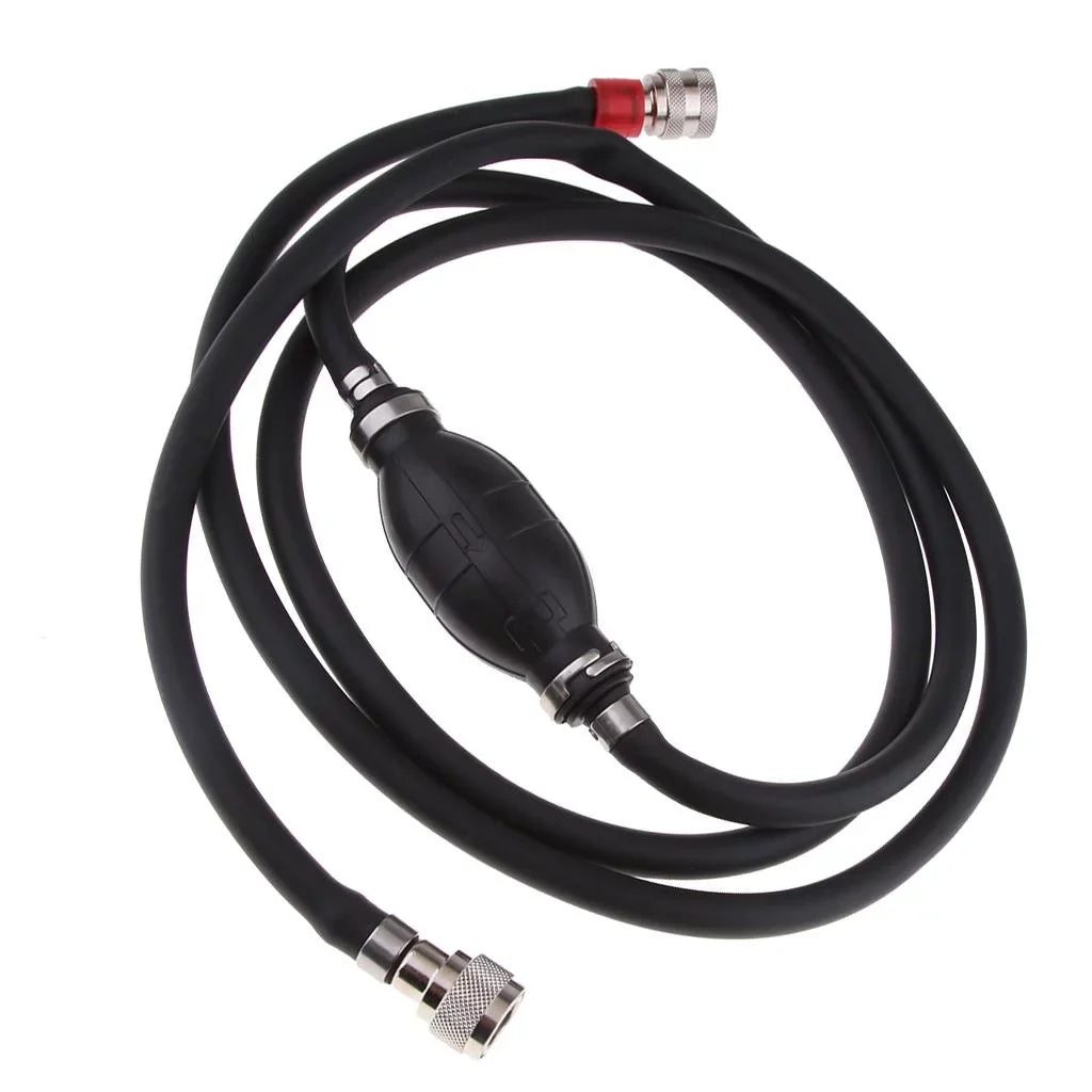 Fuel Line Assembly Hose Line Marine Outboard Boat Motor Fuel Assembly 8FT Black - Suitable for Boats; RVs; Tractors; and Caravans