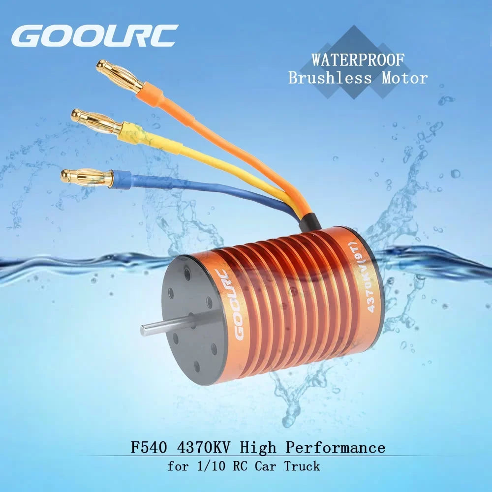 GoolRC Upgrade Fluid F540 4370KV Brushless Motor with 45A ESC Combo Set for 110 Car Truck