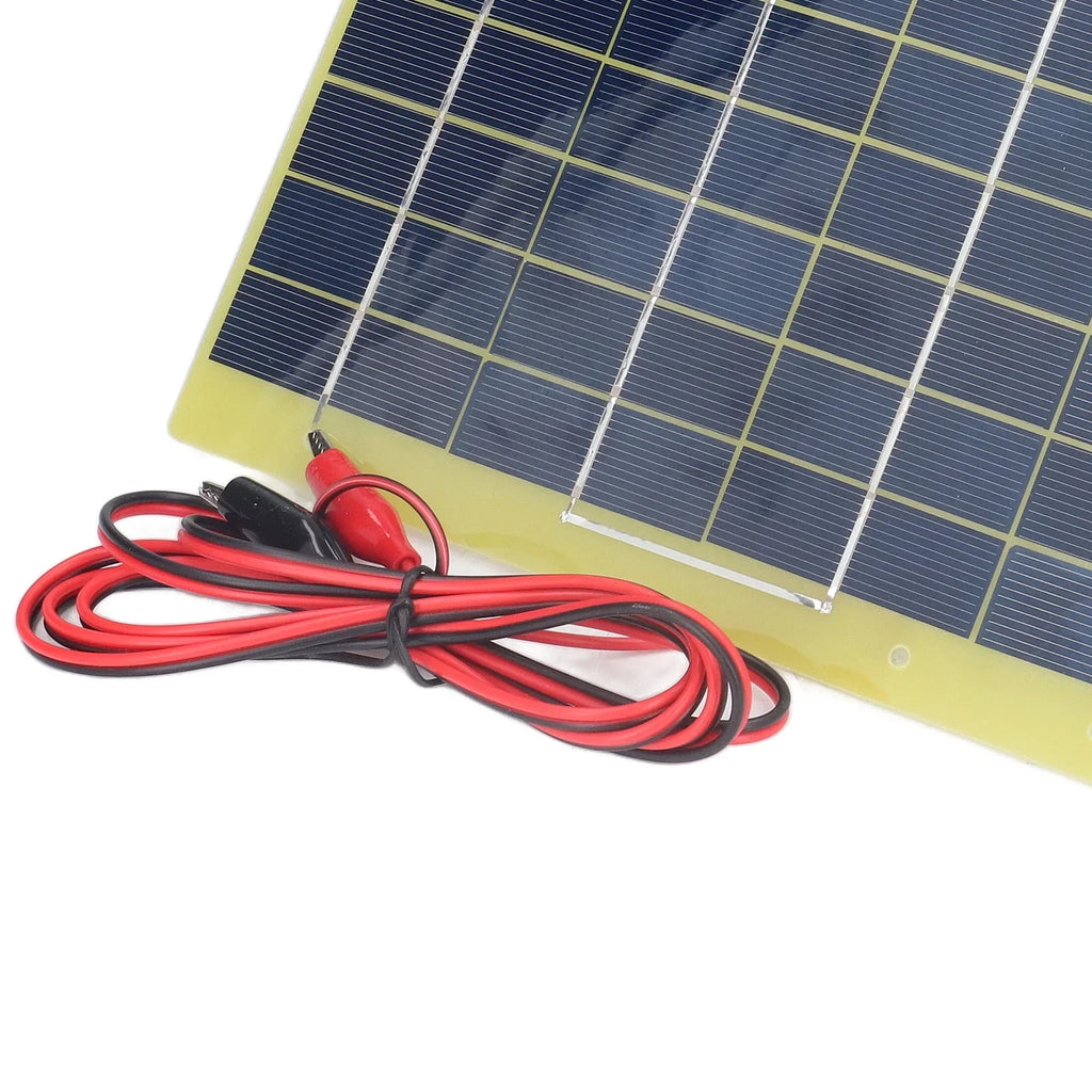 Qulable Solar Panel Polysilicon Material Low Light Efficiency Lightweight Portable Solar Charger for Charging 12V Battery 5W 18V