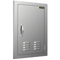 BBQ Access Door 17x24 inch Stainless Steel Single Vertical Island Door with Vents for Storage