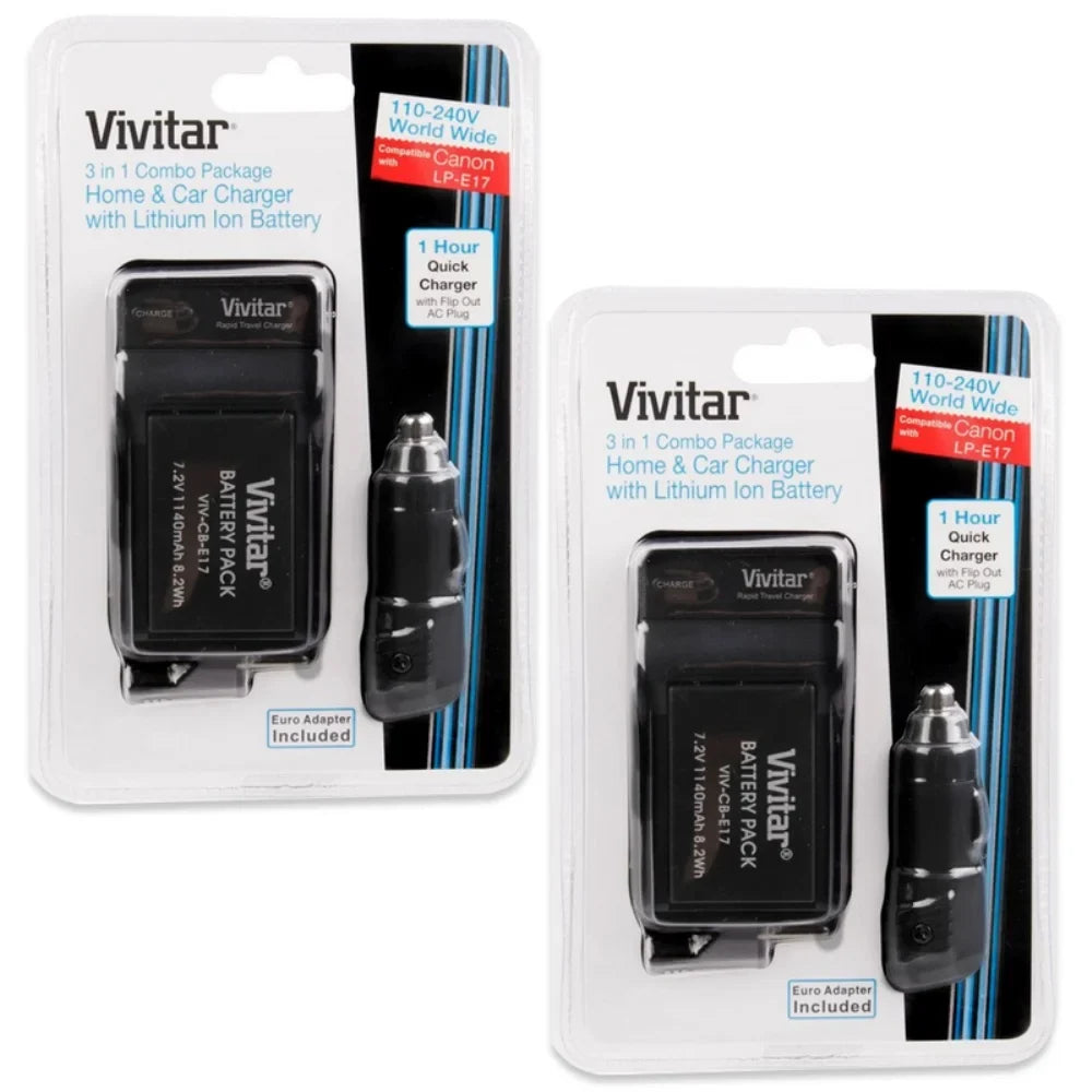 Vivitar (VIV-CBE17-KIT) Replacement Battery LP-E17 Cleaning Kit for Rebel T6i, T6s