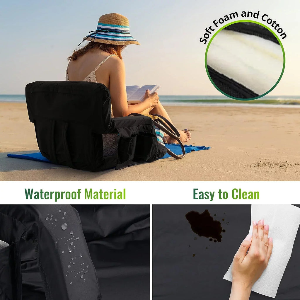 AiYCHEN Stadium Seat, 25-Inch Extra Wide Reclining Chair for Bleachers - Thicker, Liquid and Sturdy Seating for Sporting Events, Beaches, Camping, and Picnic