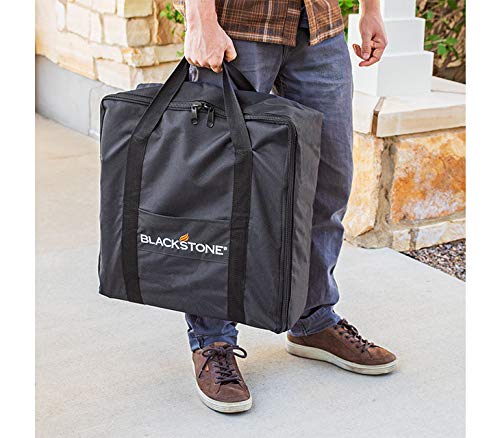 Blackstone 17" Griddle Cover and Carry Bag Fluid Resistant 600D Polyester Heavy Duty Flat top 17" Gas Grill Cover Accessory Exclusively Fits Blackstone Cooking Station Without Hood