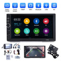 7" Car Stereo Double Din Bluetooth Car Radio Touch Monitor Car Radio Audio Receiver Radio with Backup Camera - Support Mirror Link/USB/SD/AUX, Hands Free Calling