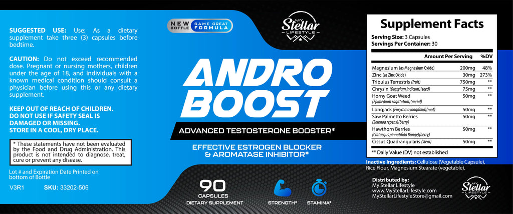 Andro Boost, Capability booster for men, increases strength & stamina-90 Capsules