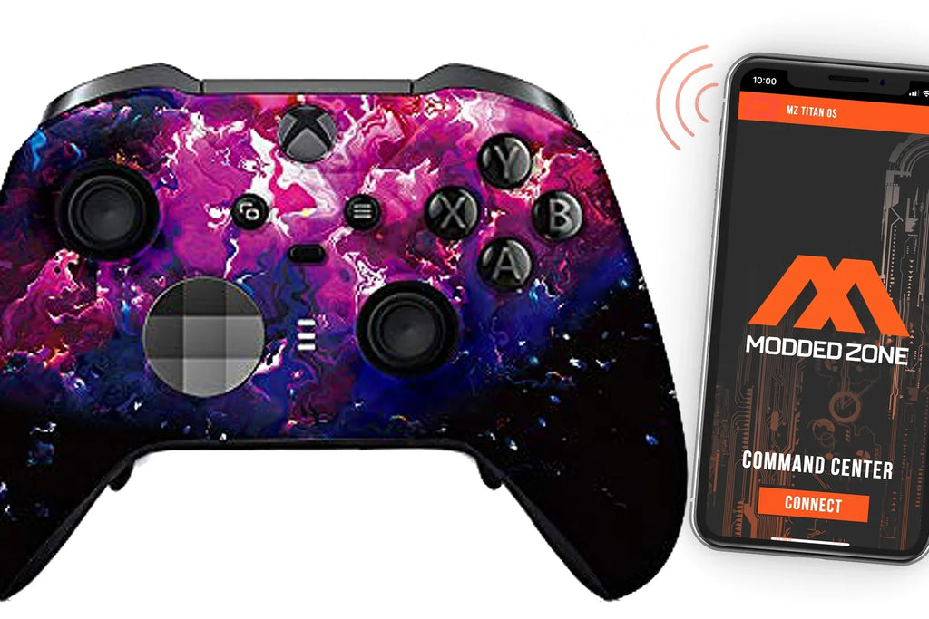 Lava Custom Modded Controller Compatible with Xbox One Elite Series 2 for All Shooter Games MW BO4