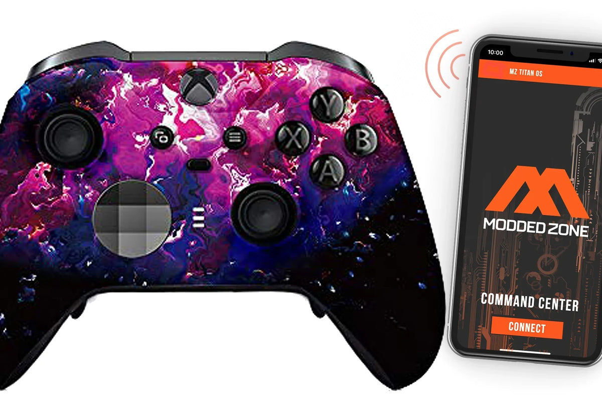 Lava Custom Modded Controller Compatible with Xbox One Elite Series 2 for All Shooter Games MW BO4