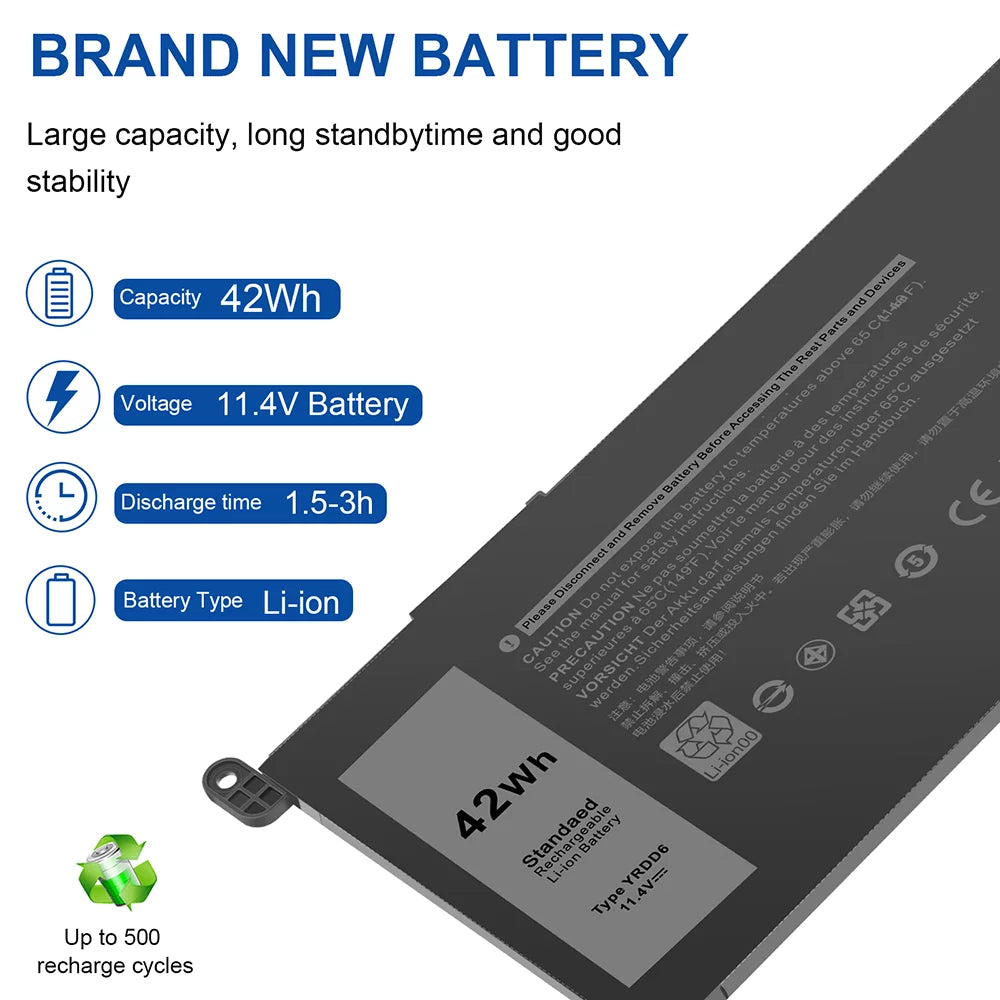 YRDD6 Battery for Inspiron 3582 3593 3793 5493 5584 5593 5480 5590 5594 NEW