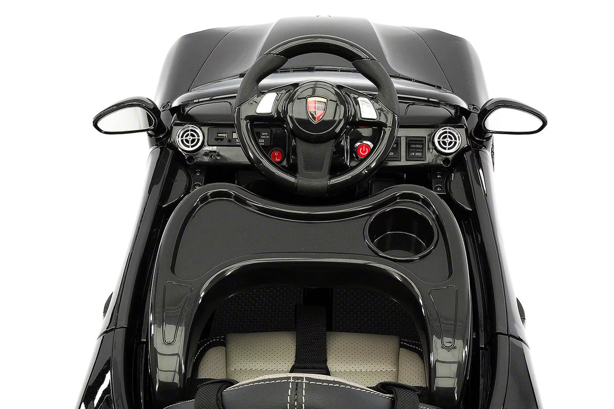 Kiddie Roadster 12V Kids Voltage-driven Ride-On Car with R/C Parental Remote | Black Metallic
