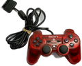 PlayStation 2 Controller Clear Red OEM Refurbished