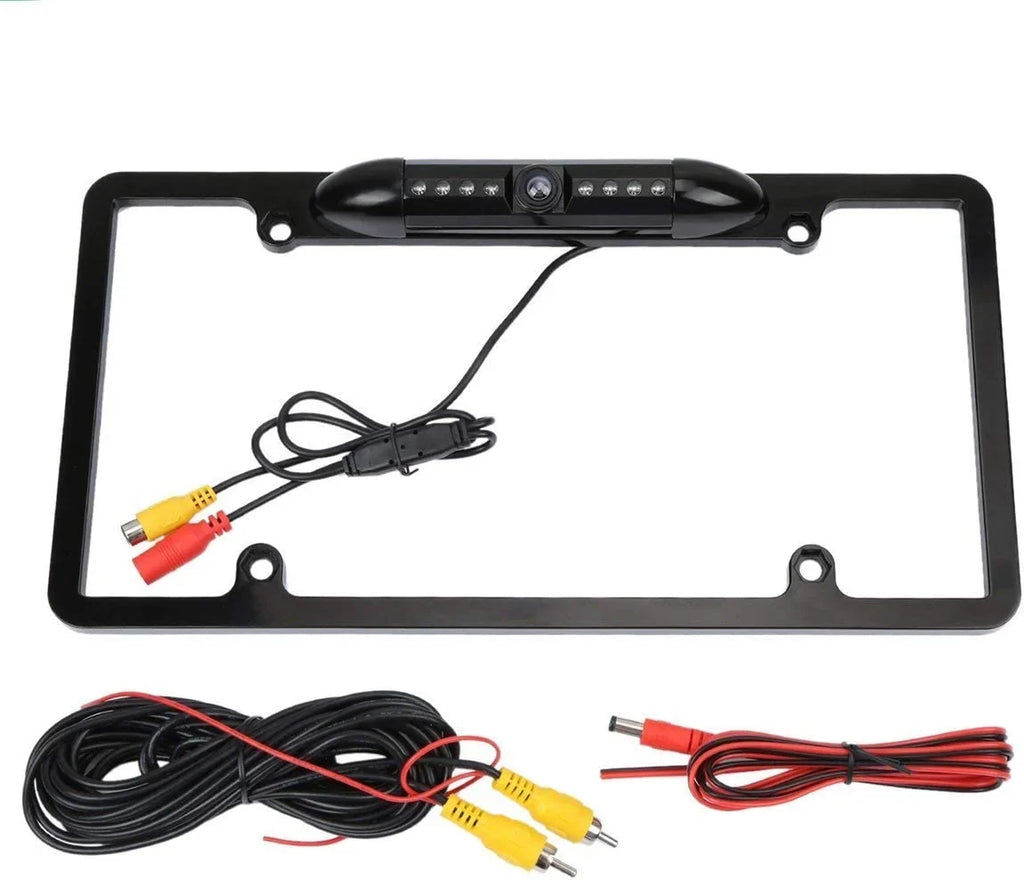 Backup Camera Rearview License Plate Liquid for Kenwood DDX-512 DDX512 Black