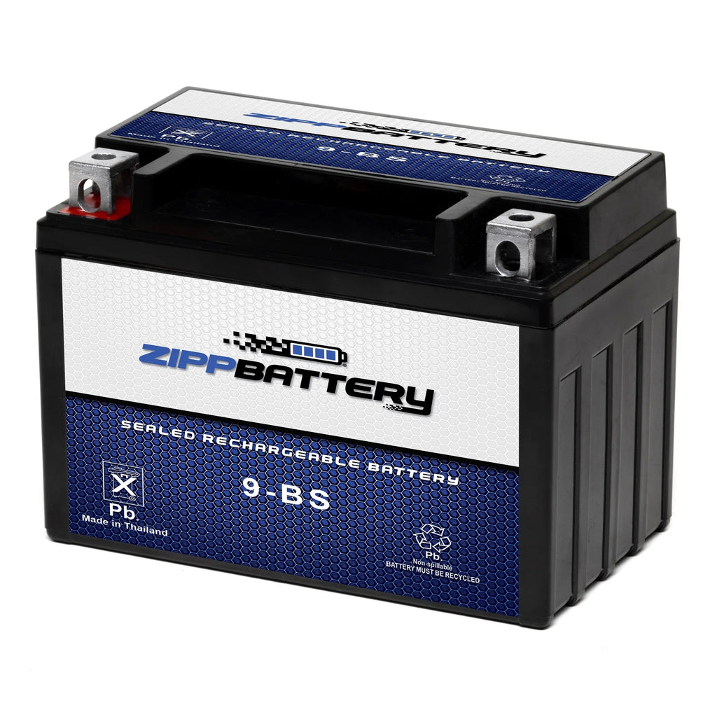 Zipp Battery YTX9-BS (9-BS 12 Volt,8 Ah, 120 CCA) Motorcycle Battery for Suzuki 750cc Gsx-r750 1997