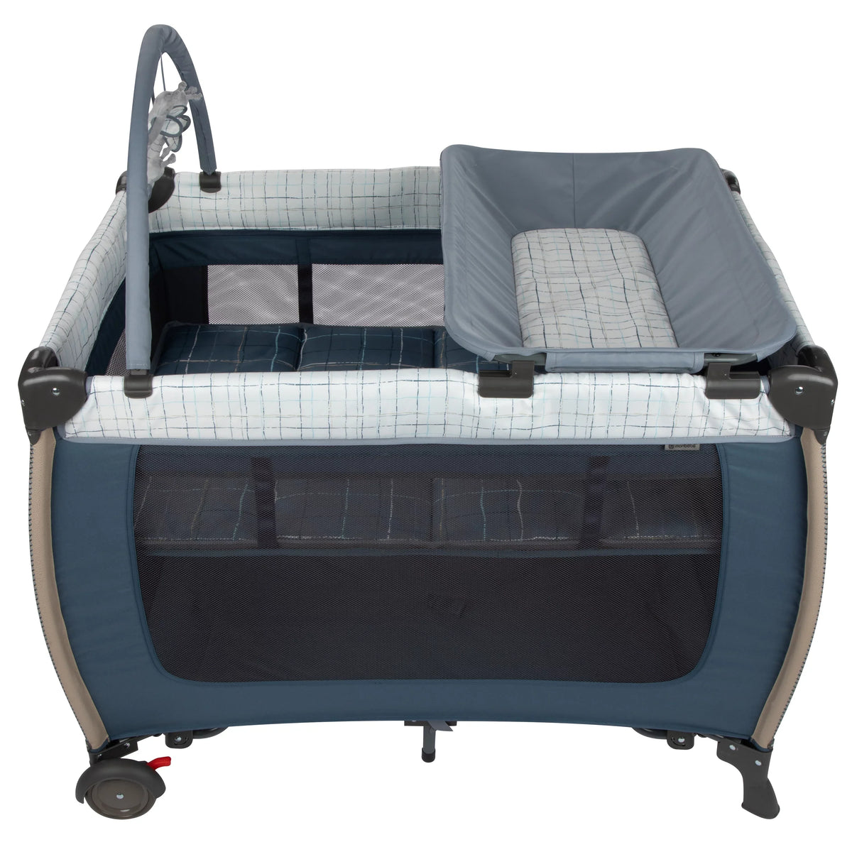 Monbebe Willow Rocking Play Yard with Full Size Bassinet; Plaid