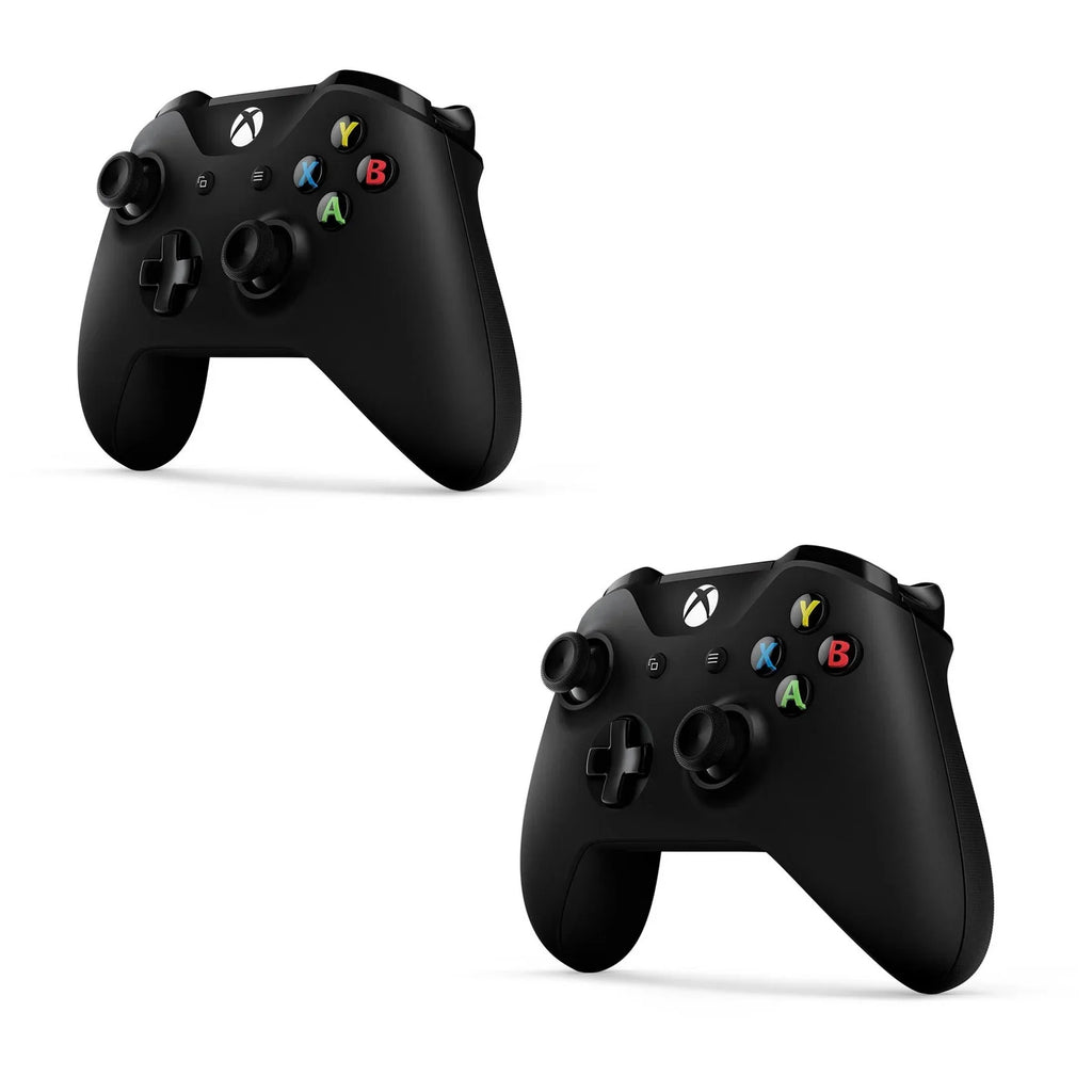 Pre-Owned Xbox One X 1TB with 2 Controller, 4K Ultra HD Black with BOLT AXTION Cleaning Kit Headset Bundle (Refurbished: Like New)