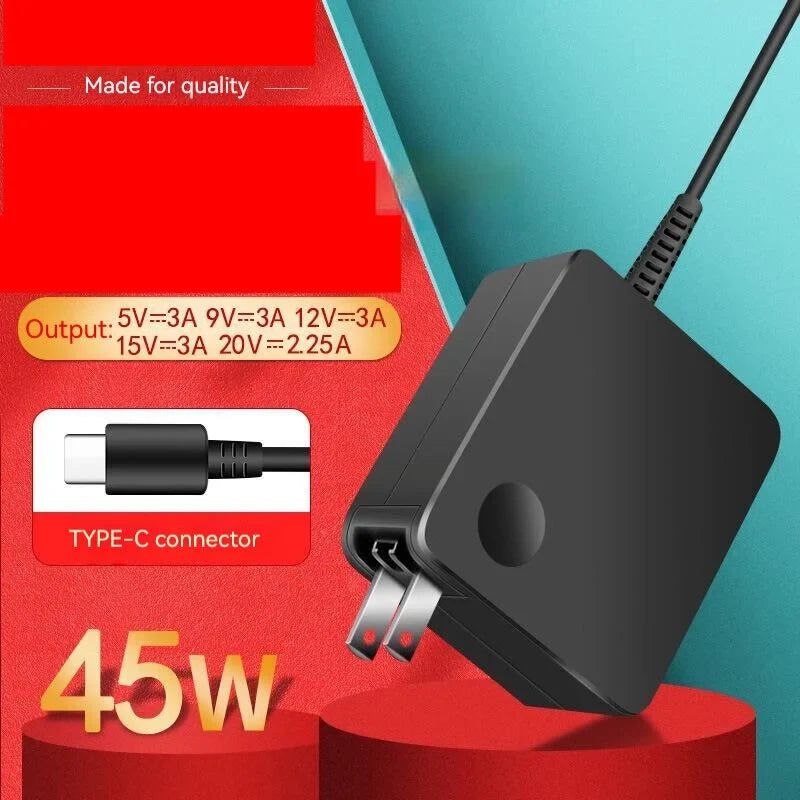 20V 2.25A Type-C Notebook AC Adapter Charger for 13 7389 7390 3380,12 5289 7275 7285,4RYWW 2VP8G CDH54 2YKOF 0P51H HDCY5,7289 P29S 3380 7350 5490 T17G 5495 7390 7212 3390 5290 7285 5590 7370 5320