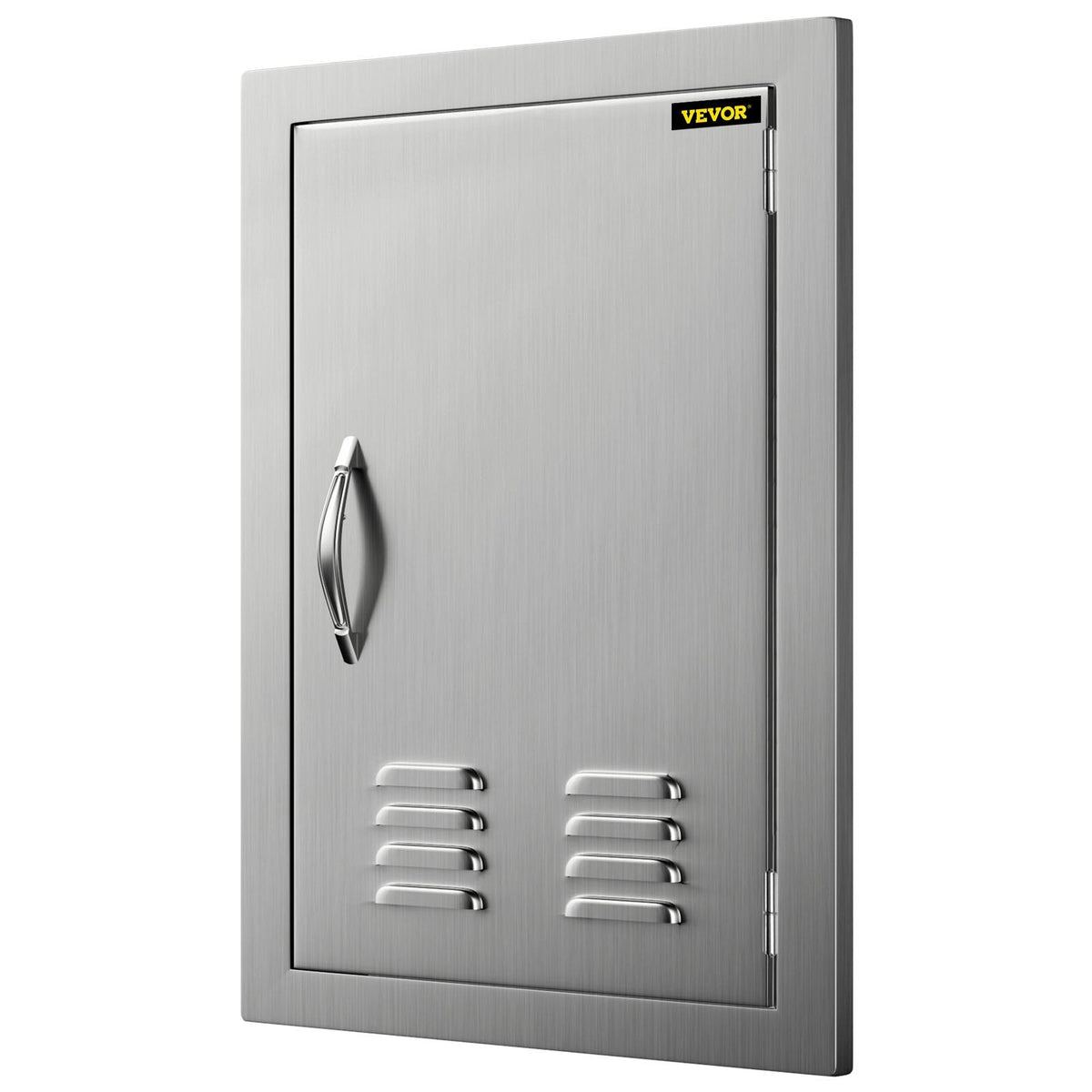 BBQ Access Door 17x24 inch Stainless Steel Single Vertical Island Door with Vents for Storage