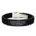 Useful Reporter Gifts; I'm a Reporter. My Level of Sarcasm Depends on; Reporter Black Glidelock Clasp Bracelet From Coworkers; ; Black glidelock clasp bracelet gift for reporter; Reporters black