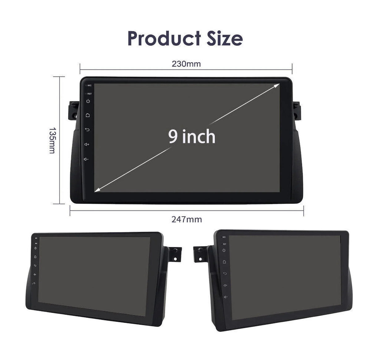 Android 12 Car Radio Stereo for BMW E46 M3 9 inch Touch Monitor 2+32GB USB RDS Carplay Android Auto HD WIFI GPS FM Bluetooth