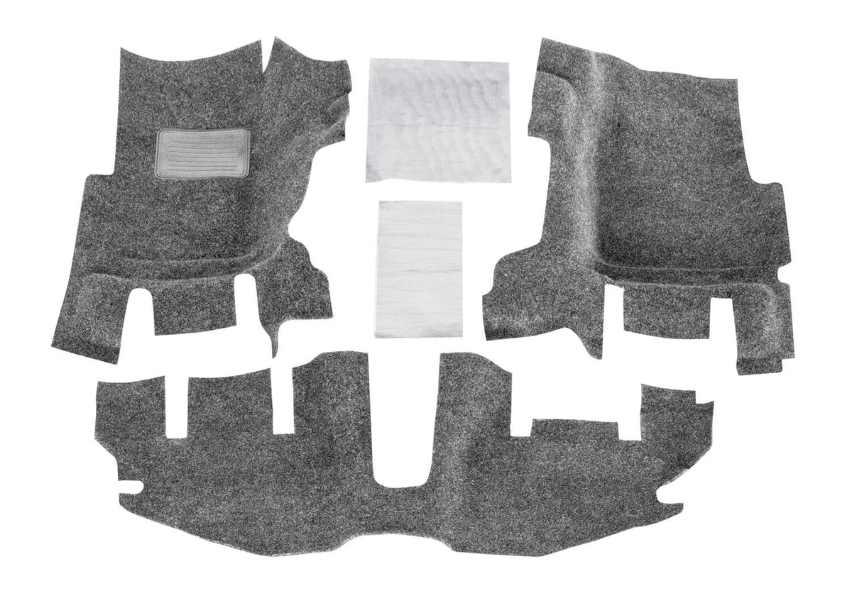 BedRug by RealTruck Front 3Pc Floorr Kit (w/o Center Console)-Heat Shields Compatible with select: 1997-2005 Jeep Wrangler / TJ, 2006 Jeep Wrangler / TJ X