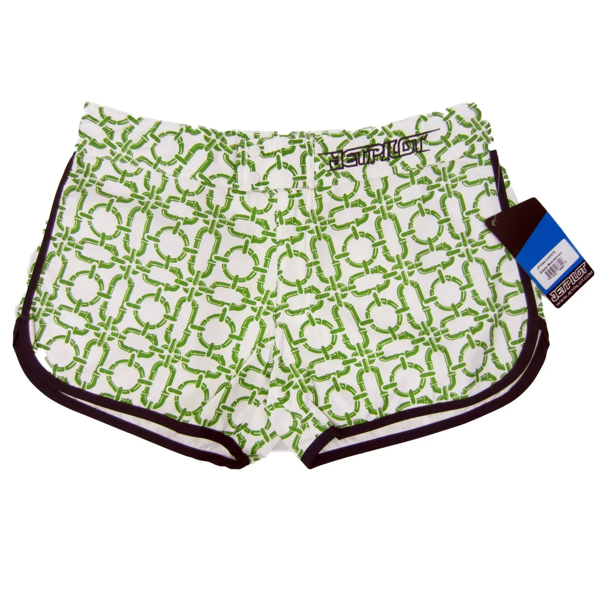 JetPilot New Women's Sizzle Shorts Green/White Ladies 1,3,5,7,9,11 Liquid