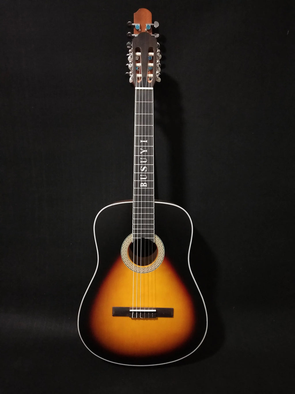 12/6 Strings Acoustic Double Neck; Double Sided Busuyi Guitar 2021 PT Sunset