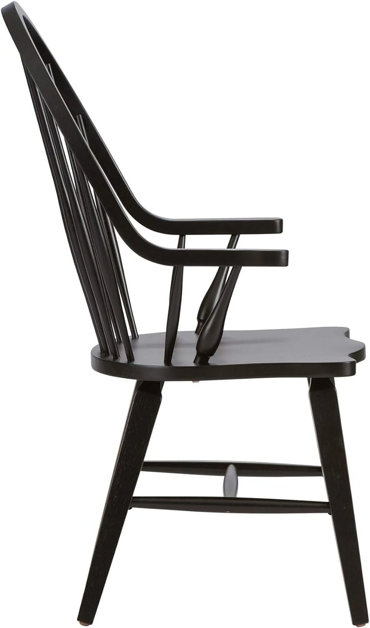 Windsor Back Arm Chair; W25 X D25 X H41; Black