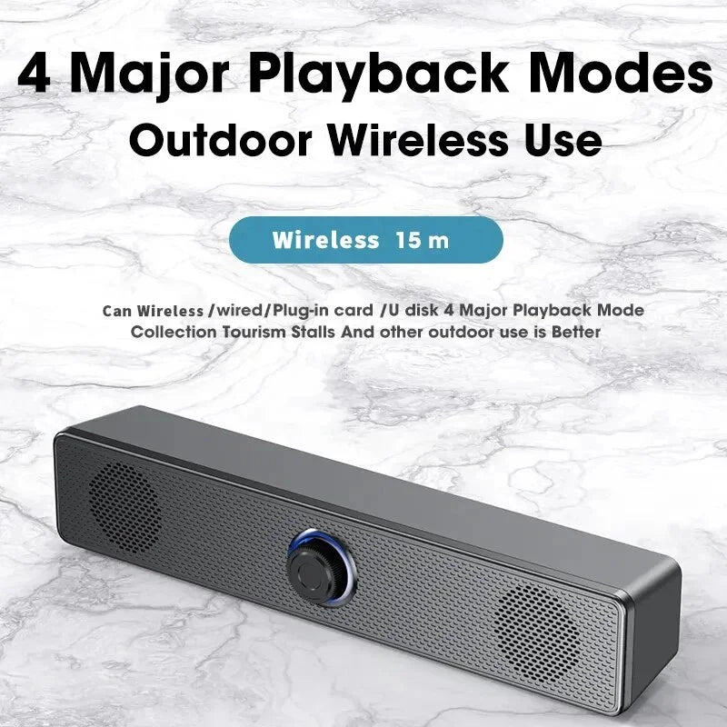 Home Theater Sound System Bluetooth Speaker 4D surface Soundbar Computer Speaker For TV Soundbar Box Subwoofer Stereo Music Box
